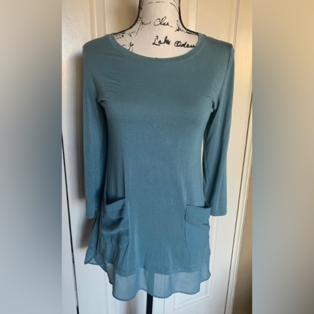 LOGO Lori Goldstein Turquoise Tunic